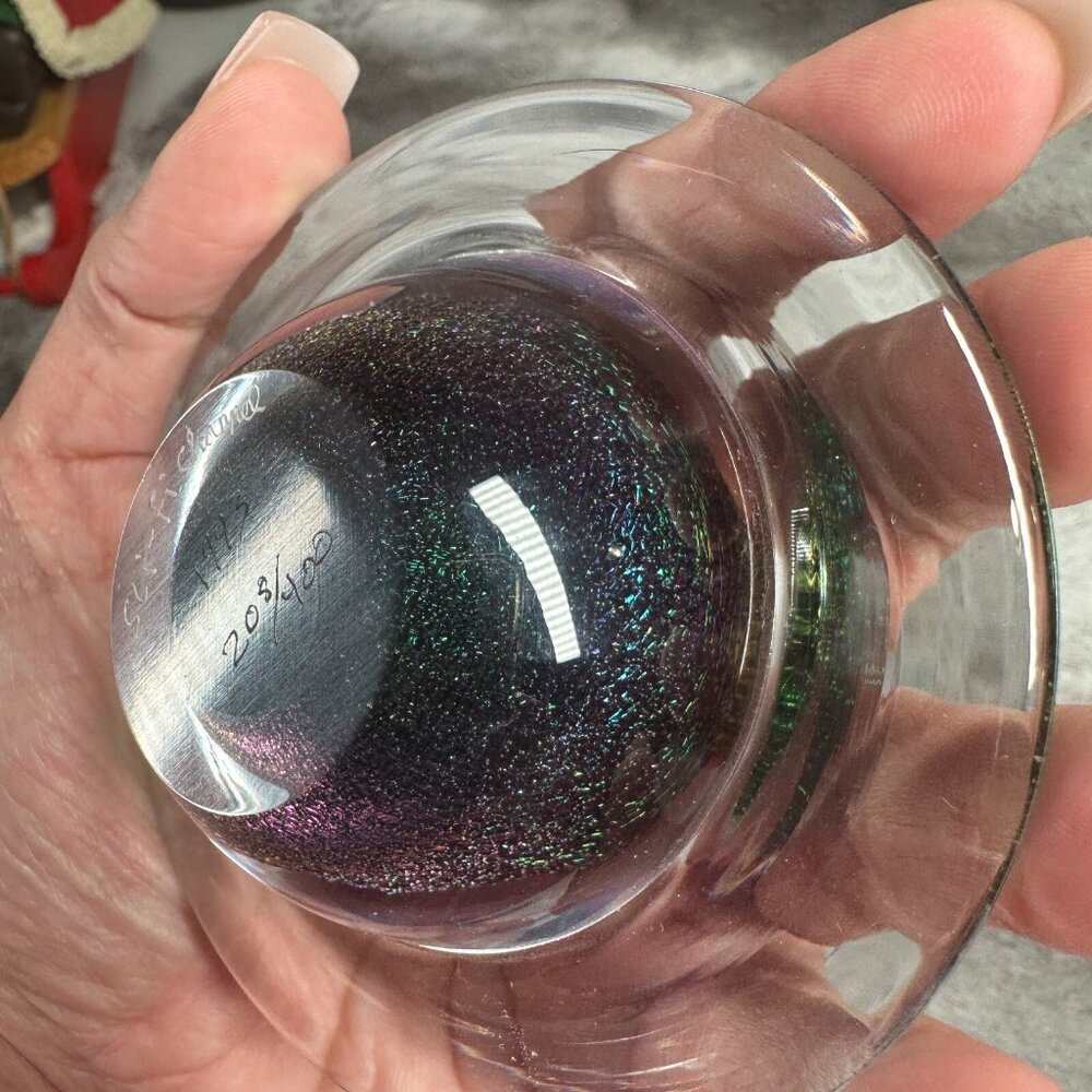 Vintage 1993 Sci Fi Channel Numbered 208/400 Saturn Planet Galaxy Paperweight - Picture 12 of 16